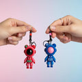 Couple Keychain Set with Wrist Strap | Matching Key Rings for Couples