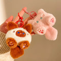 Kawaii Plush Cat Keychain – Cute Fluffy Kitty Bag Charm for Girls & Cat Lovers (set of 3)
