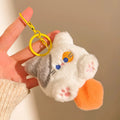Kawaii Plush Cat Keychain – Cute Fluffy Kitty Bag Charm for Girls & Cat Lovers (set of 3)