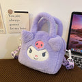 Plush Cartoon Character Handbag for Girls – Cute Furry Crossbody Bag | Sanrio & Cartoon Style Shoulder Bag