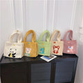 Smilebox Plush Bear Tote Bag for Girls | Soft Cute Teddy Shoulder Handbag for Daily Use