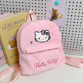 Cute Plush Mini Backpack for Girls – Hello Kitty, Kuromi & My Melody Soft Furry Kawaii Bagpack