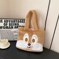 Cute Bunny Plush Tote Bag for Girls | SmileBox Soft Fur Handbag | Cartoon Rabbit Shoulder Bag | Aesthetic Korean Style Tote Purse