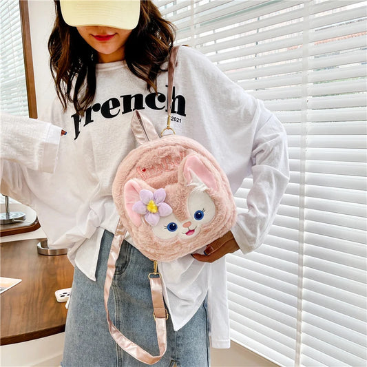Bunny Plush Cosmetic Pouch – Cute Pink Rabbit Makeup Bag | Soft Anime Storage Pouch for Girls