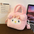Plush Cartoon Character Handbag for Girls – Cute Furry Crossbody Bag | Sanrio & Cartoon Style Shoulder Bag