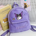 Cute Plush Mini Backpack for Girls – Hello Kitty, Kuromi & My Melody Soft Furry Kawaii Bagpack
