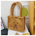 Smilebox Plush Bear Tote Bag for Girls | Soft Cute Teddy Shoulder Handbag for Daily Use