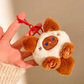 Kawaii Plush Cat Keychain – Cute Fluffy Kitty Bag Charm for Girls & Cat Lovers (set of 3)