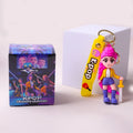 KPOP Demon Hunters Anime Character Keychain (Set of 6) – Cute Kawaii PVC Key Rings for Bags, Car Keys, Backpacks & Gifts
