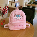Cute Plush Mini Backpack for Girls – Hello Kitty, Kuromi & My Melody Soft Furry Kawaii Bagpack