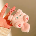 Kawaii Plush Cat Keychain – Cute Fluffy Kitty Bag Charm for Girls & Cat Lovers (set of 3)