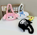 Sanrio Plush Shoulder Bag – My Melody, Kuromi & Cinnamoroll Soft Furry Handbag