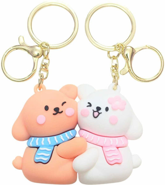 Cute Hearts Matching Keychain
