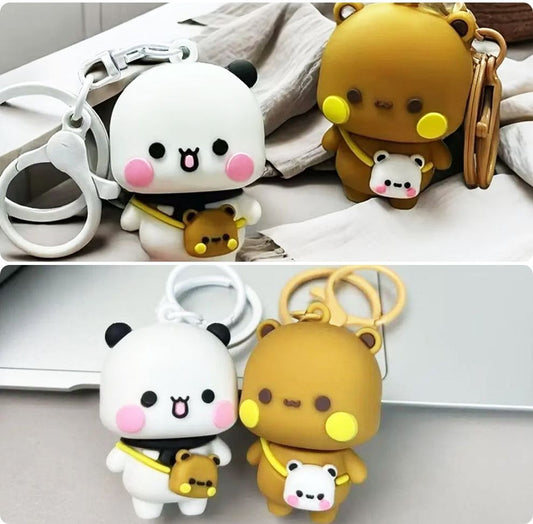 Heart to Heart Couple Keychain