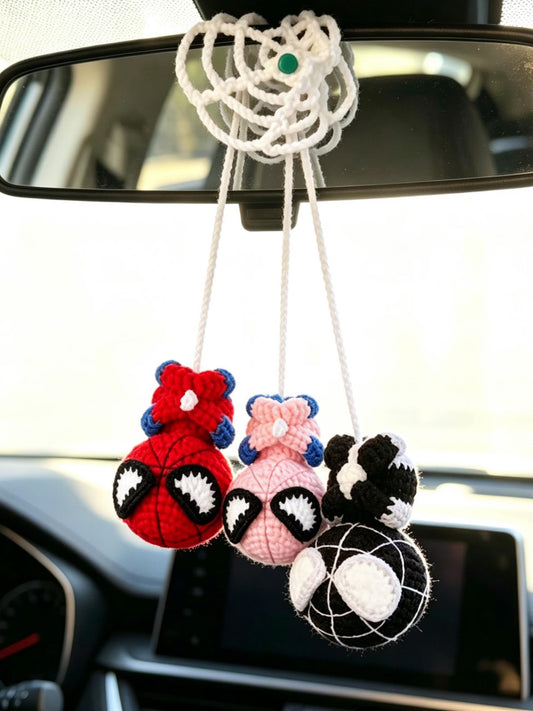 3 in 1 spiderman Pattern keychain