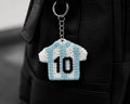 Crochet Football Jersey Keychain