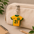 Crochet Football Jersey Keychain