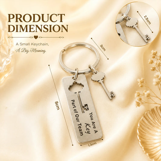 Lock & Key Couple Keychain Set