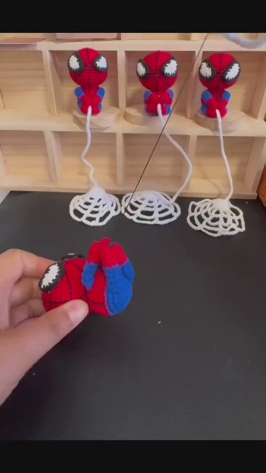 3 in 1 spiderman Pattern keychain