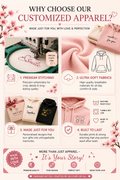 His Her Birthday Calendar Embroidered Couple Hoodies