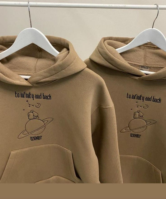 To Infinity & Back – Premium Couple Oversized Hoodies