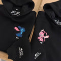 Stitch & Angel Couple Oversized Hoodies