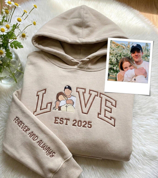 Personalised Forever & Always – Premium Couple Oversized Hoodie 🫶🤎