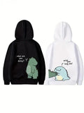 Hug Me – Cute Dino Couple Oversized Hoodies