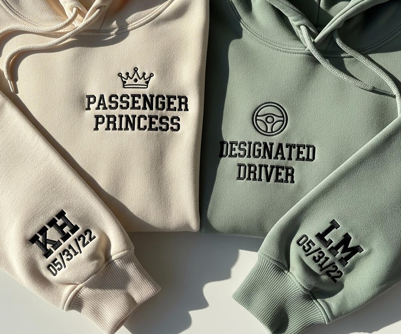 Passenger Princess & Designated Driver Couple Hoodies