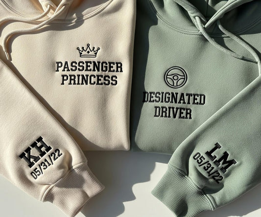 Passenger Princess & Designated Driver Couple Hoodies