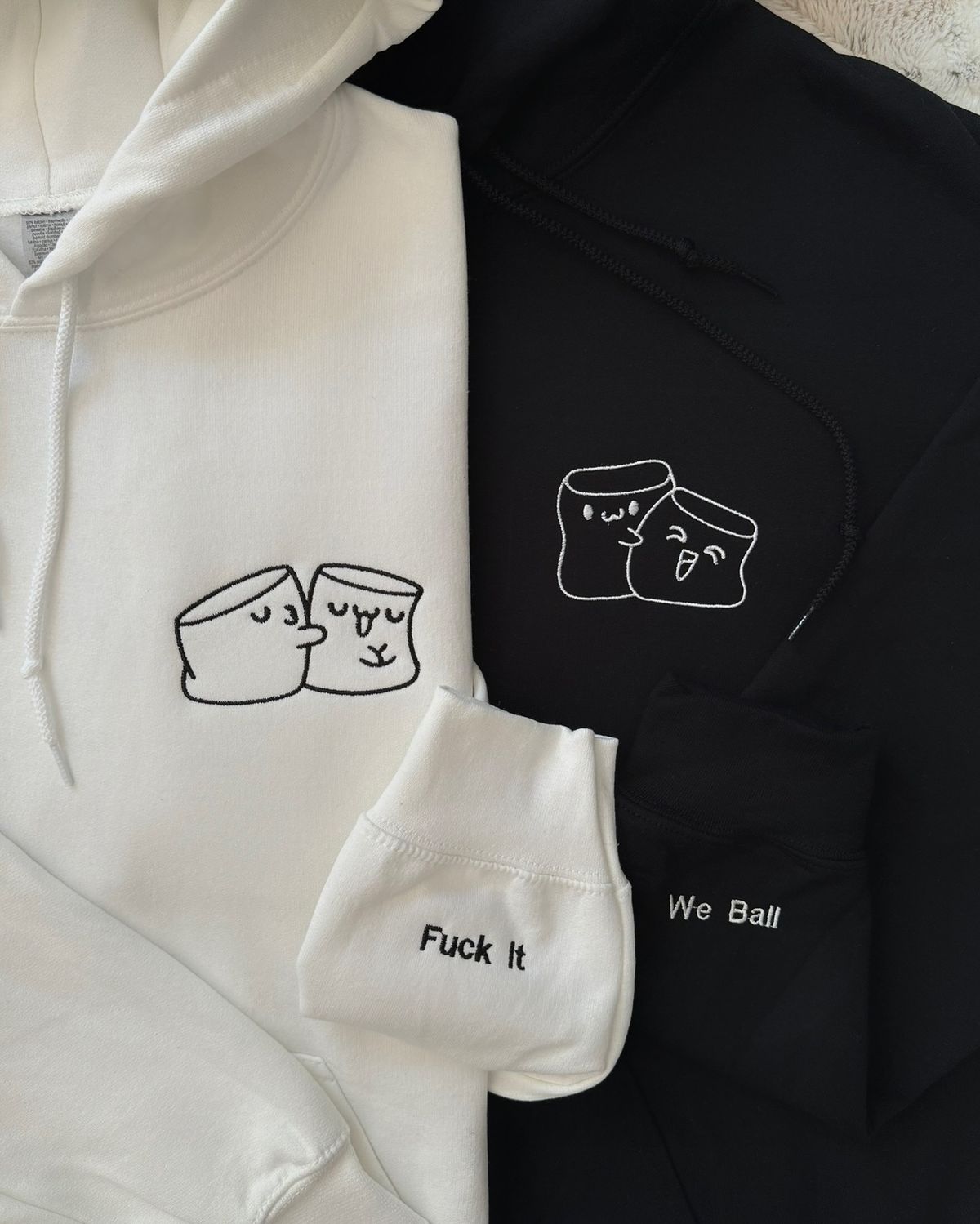 Two Peas in Love – Premium Couple Oversized Hoodies