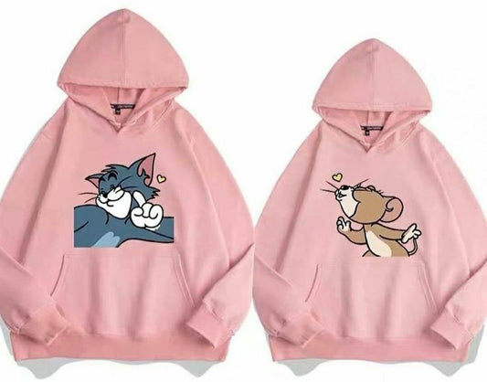 Tom & Jerry Love Matching Couple Hoodies