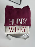 Husband Wife Embroidered Hoodie