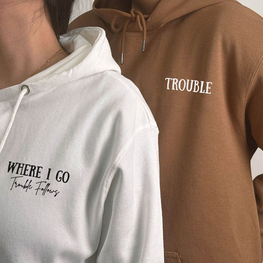 Trouble Follows – Couple Oversized Hoodies