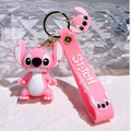 Stitch Cartoon Keychain – Premium Design for bag,key pink colour (pack of 1) Key Chain