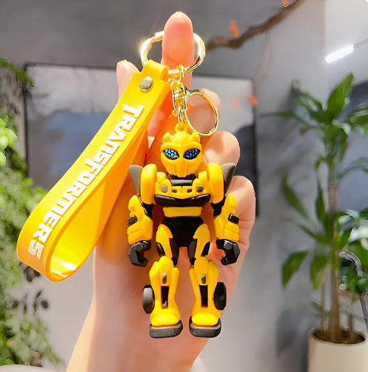 Transformer Robot 3D Rubber Keychains Bumble Bee Keyring & Quirky Bag Key Chain Key Chain